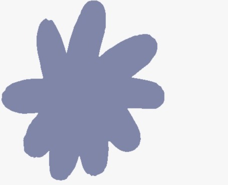 Elemento decorativo: flor azul